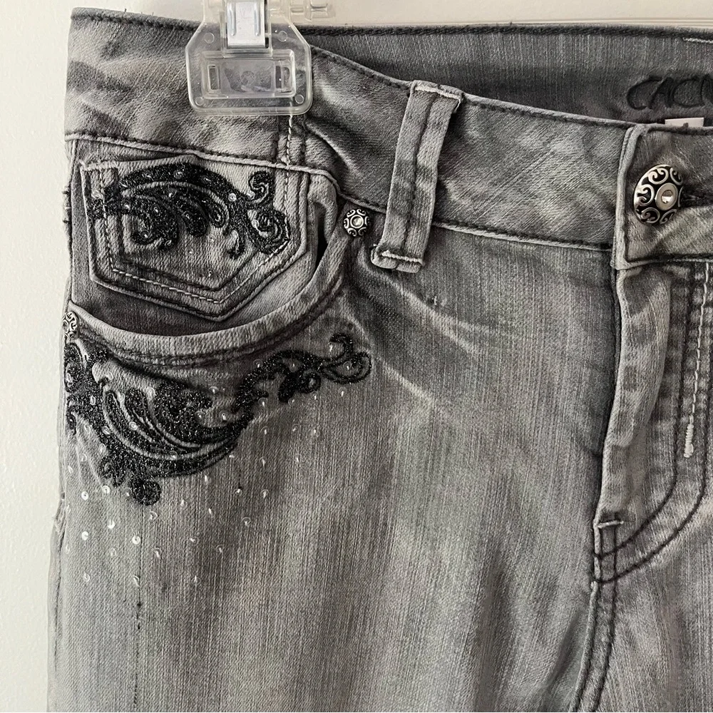 Cache Embroidered Bootcut Jeans 6 - Picture 2 of 6